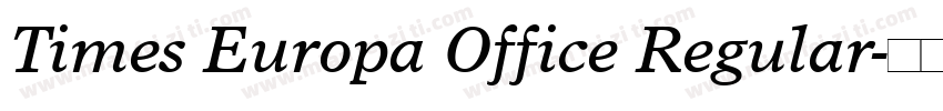 Times Europa Office Regular字体转换